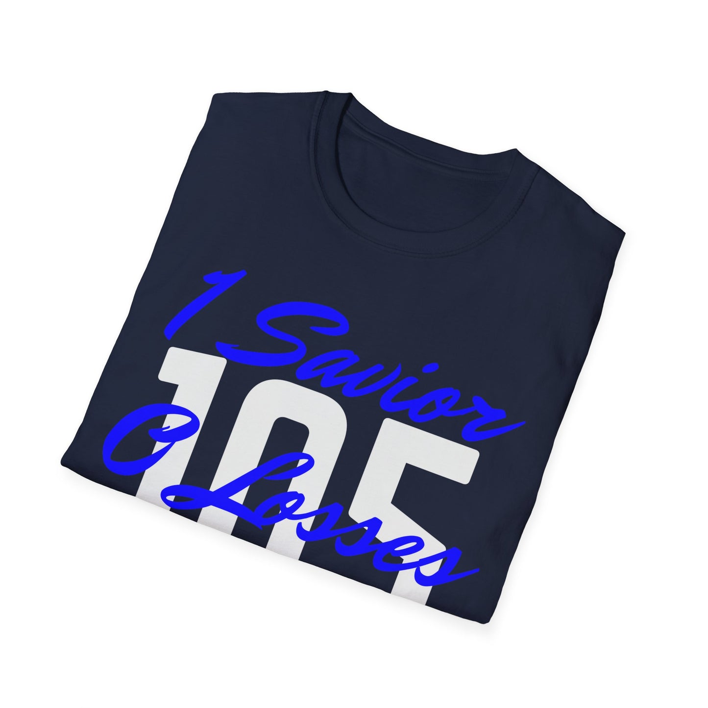 Adult 105 Christian Blue and White Letters
