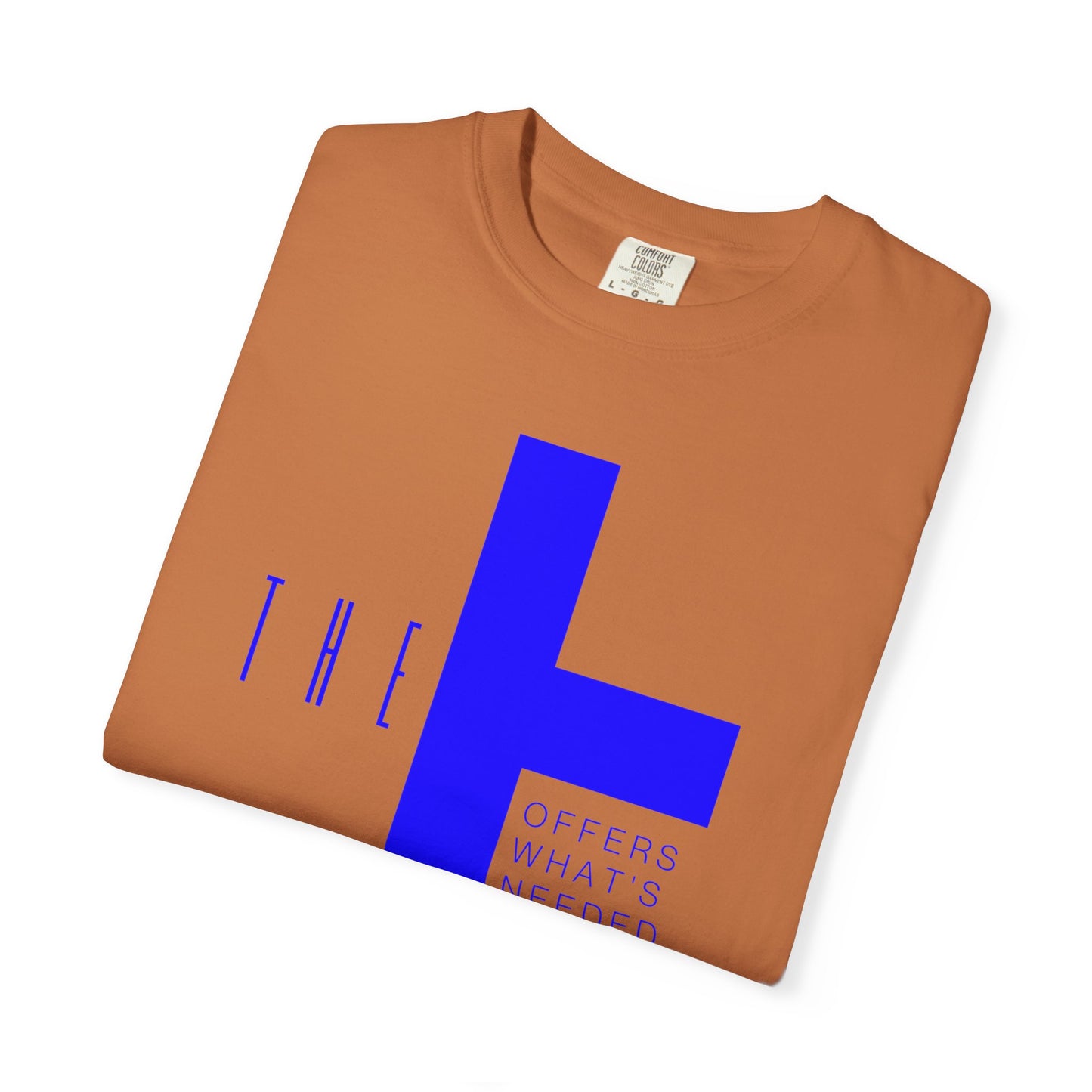 Adult T-Town Christian Blue Letters & Cross