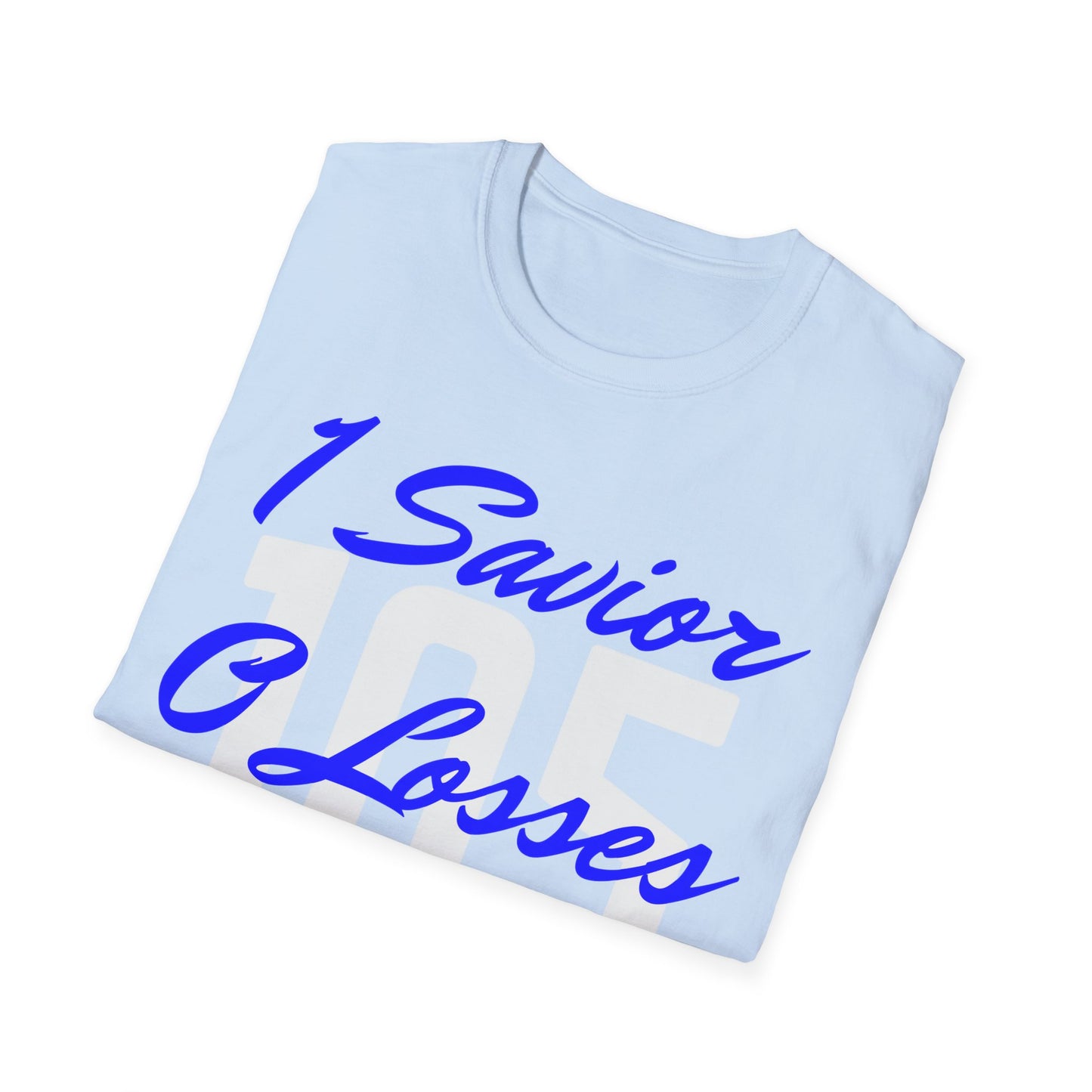 Adult 105 Christian Blue and White Letters