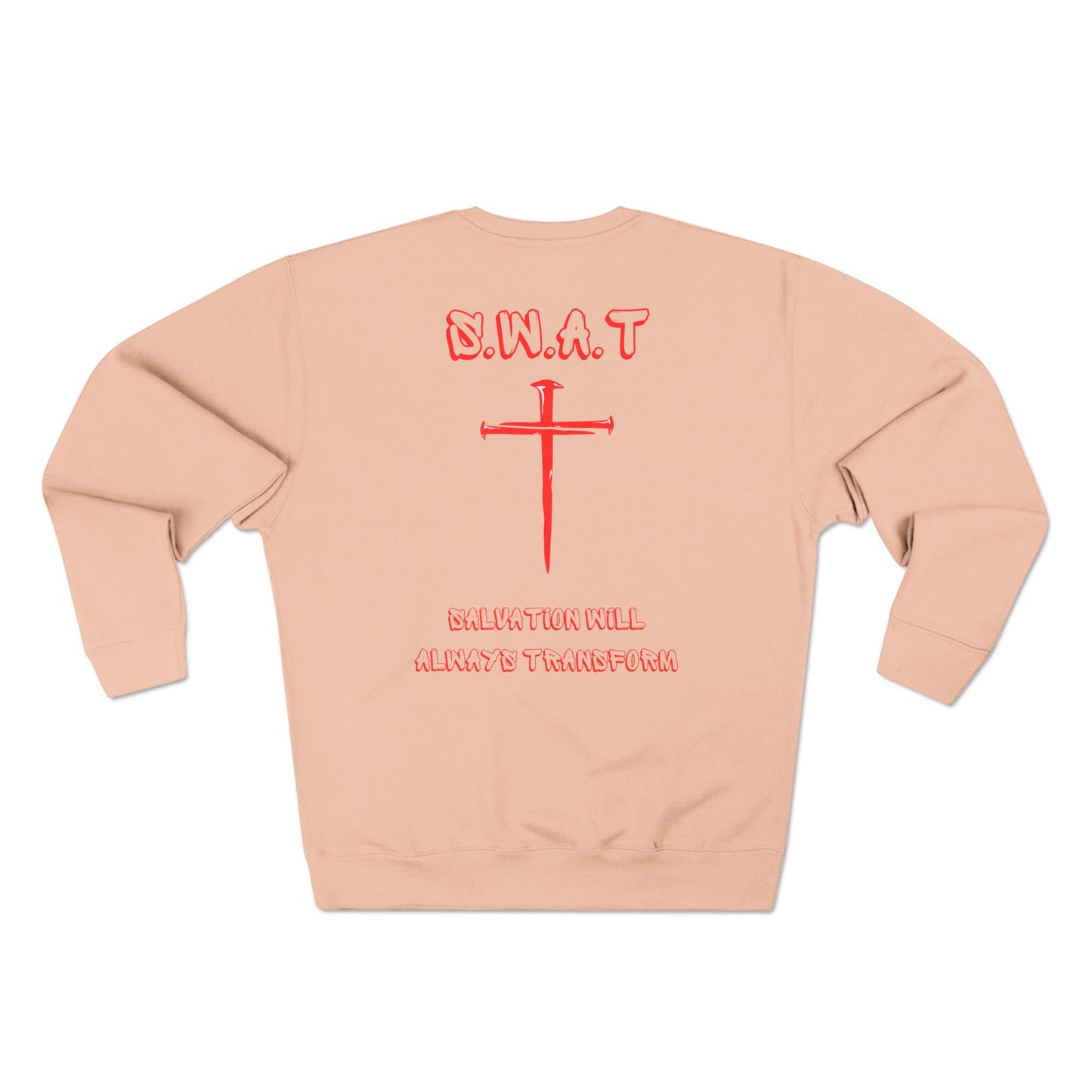 Swat Christian Red Words Crewneck