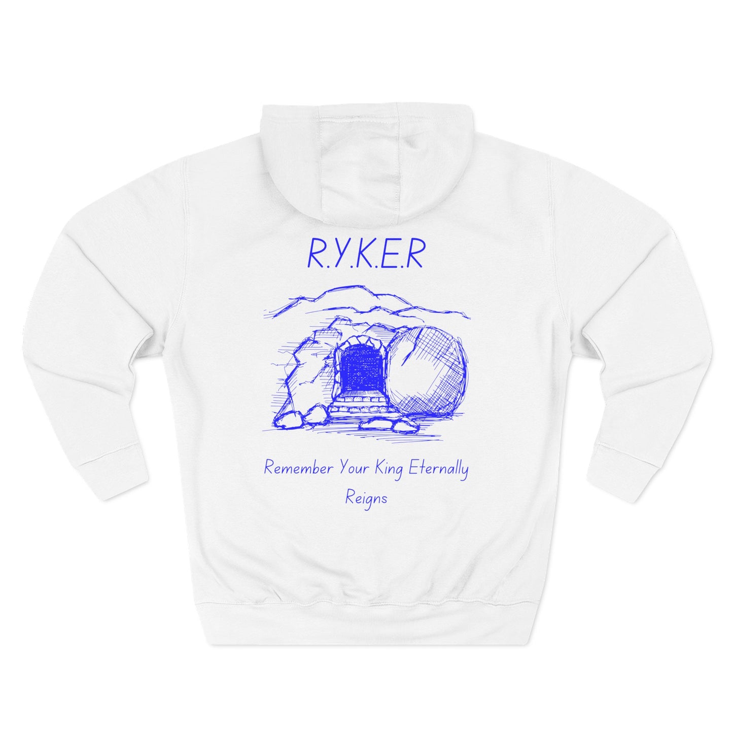 RYKER Christian Blue Letters Hoodie