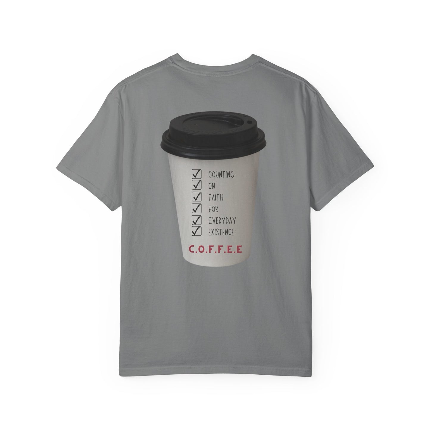 Adult Coffee Christian White Letters & Image