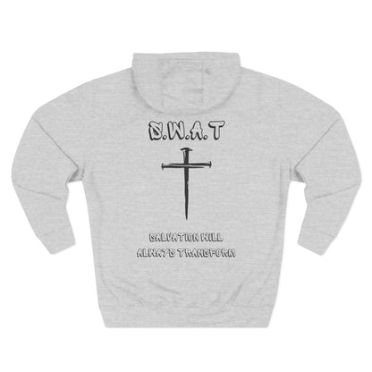 Adult Swat Christian Black Words Pullover Hoodie