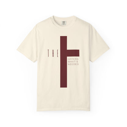 Adult T-Town Christian Marron Letters & Cross