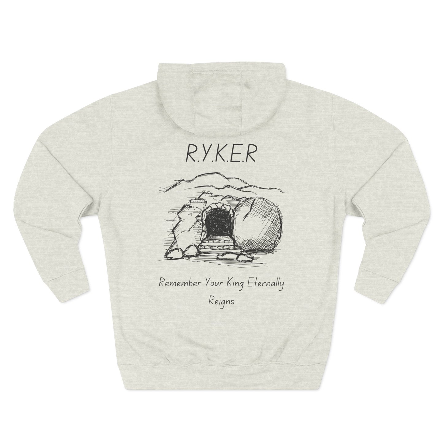 RYKER Christian Black Letters Hoodie