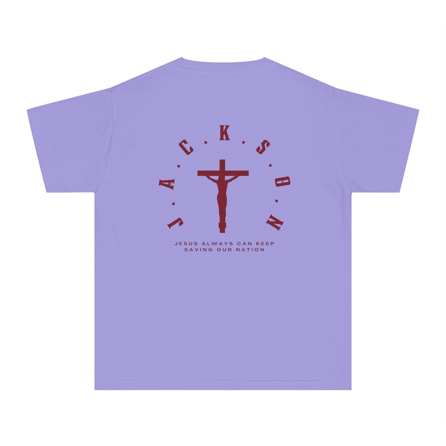 Youth Jackson Believing Christian Marron Letters & Cross