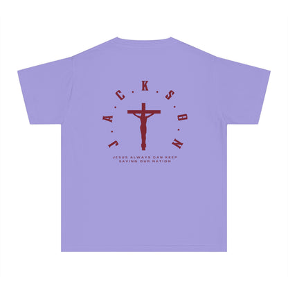 Youth Jackson Believing Christian Marron Letters & Cross