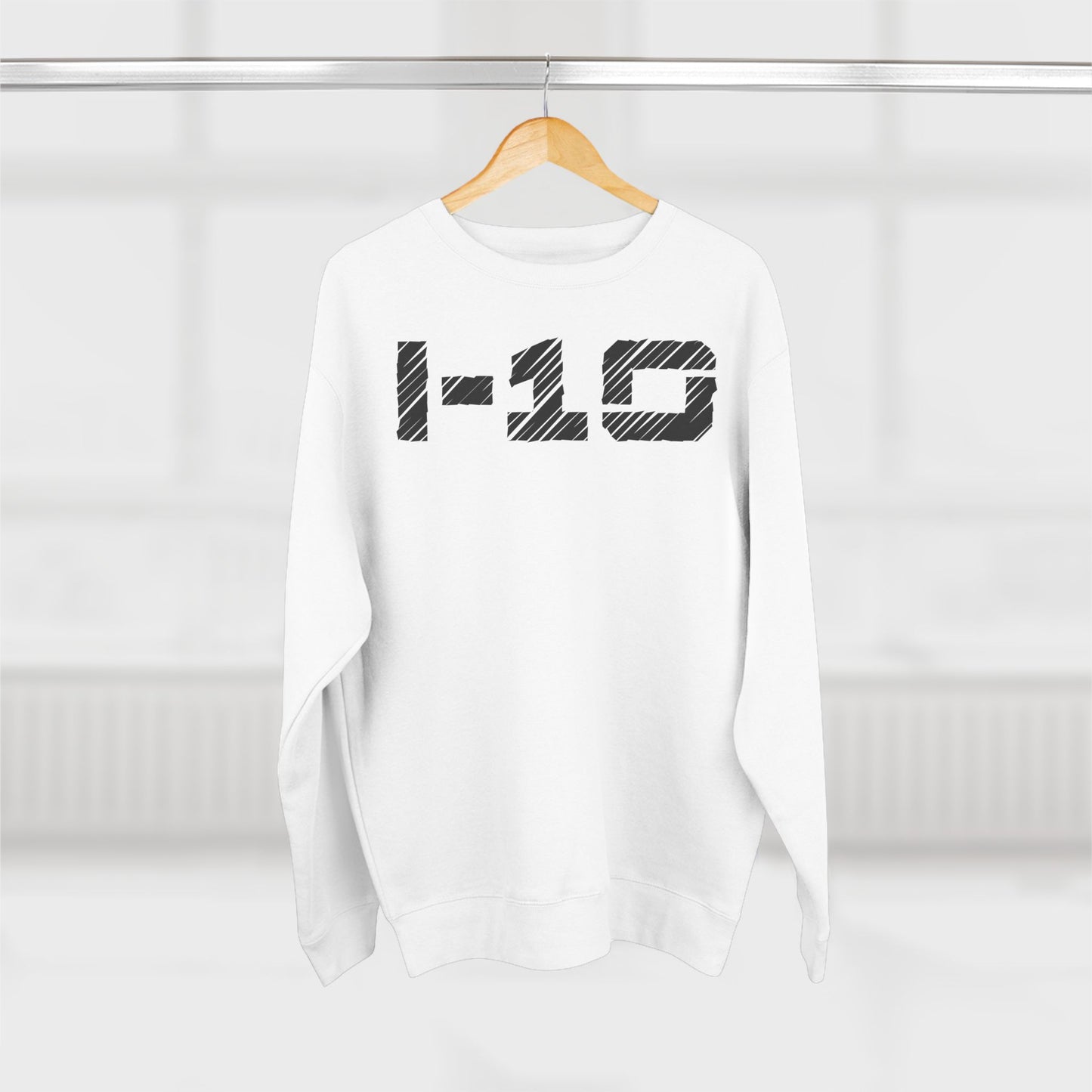 Adult I-10 Christian Black Words Crewneck