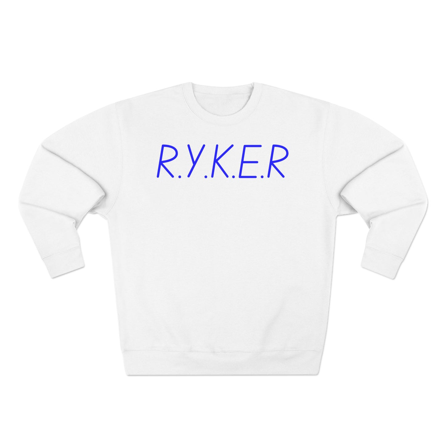 RYKER Christian Blue Letters Crewneck