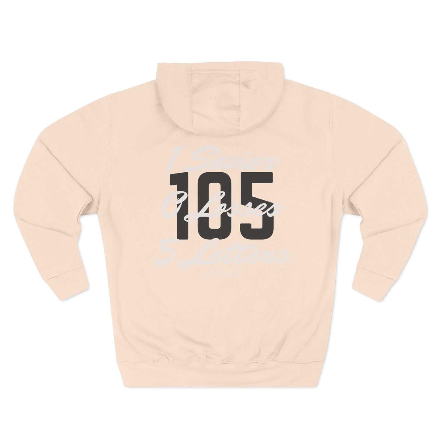 Adult 105 Christian White and Black Letters Hoodie