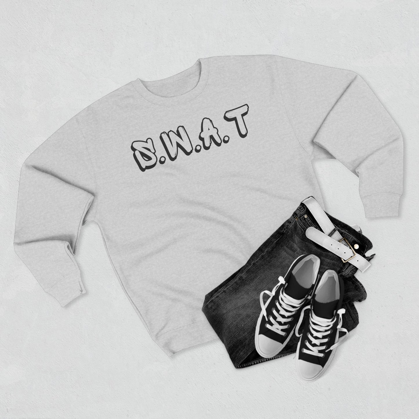 Adult Swat Christian Black Words Crewneck