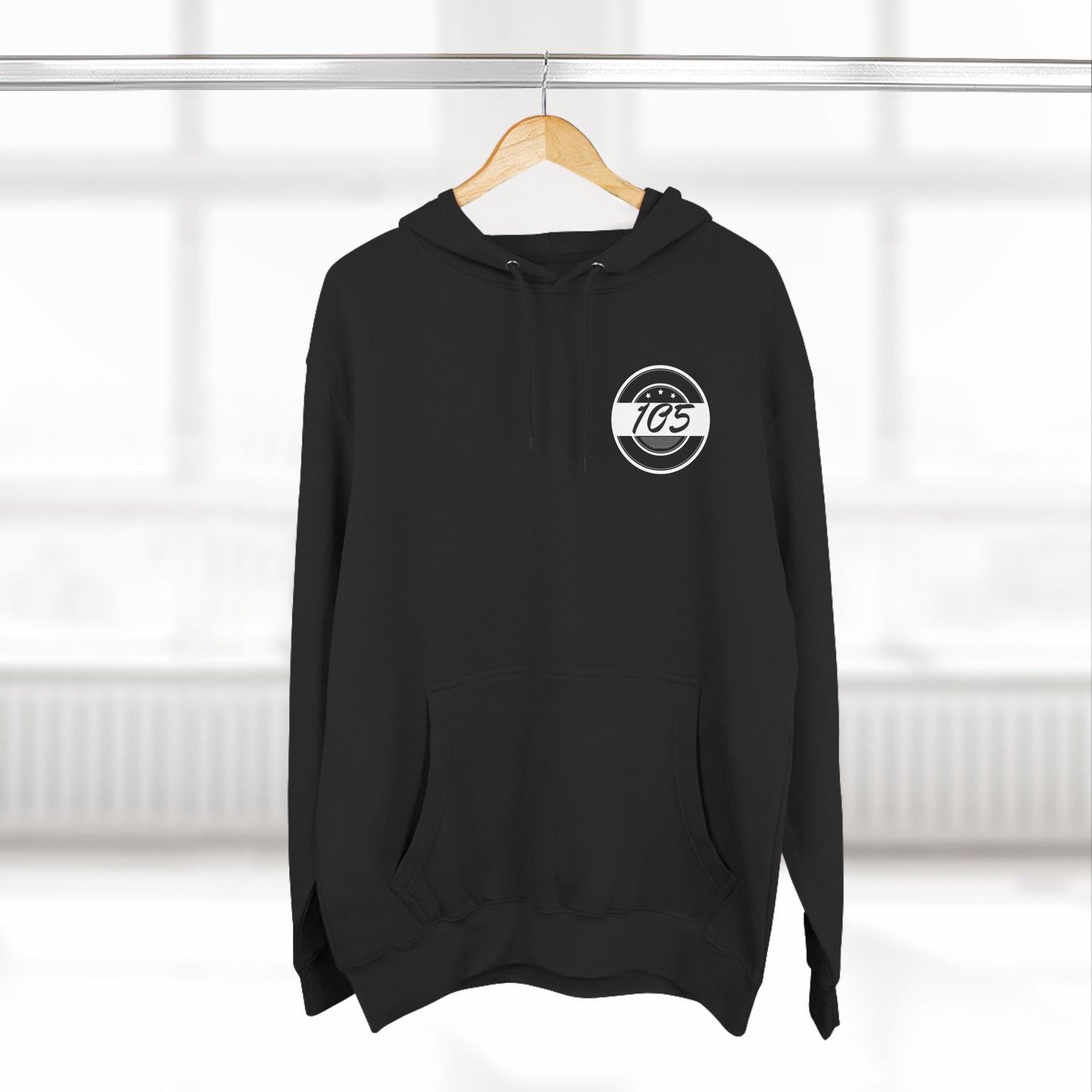Adult 105 Christian White and Black Letters Hoodie