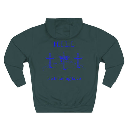 Hill Christian Blue Words Hoodie