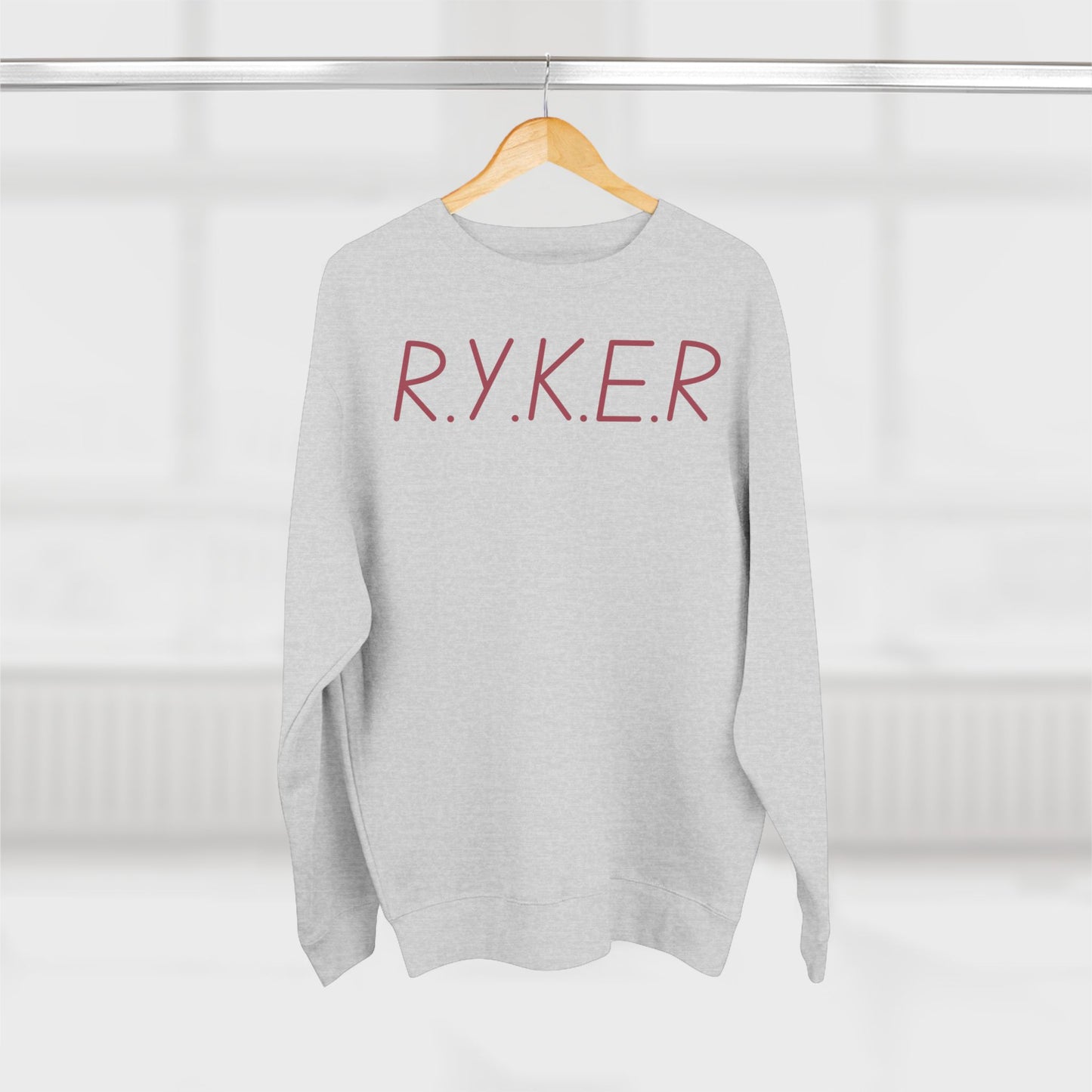 RYKER Christian Marron Letters Crewneck