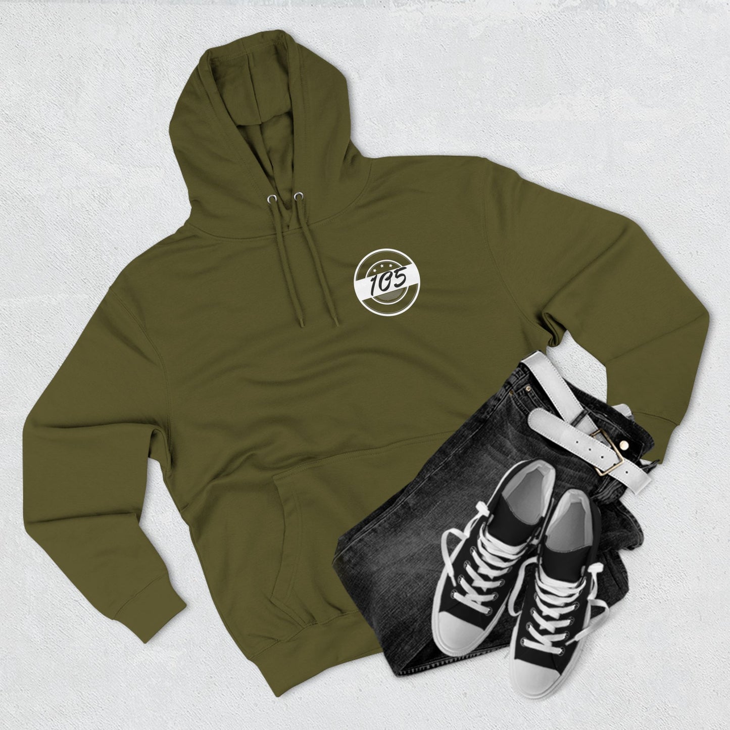 Adult 105 Christian White and Black Letters Hoodie
