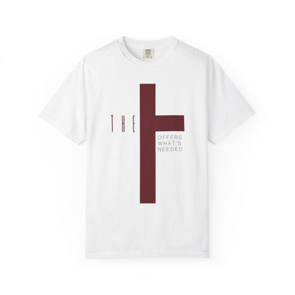 Adult T-Town Christian Marron Letters & Cross