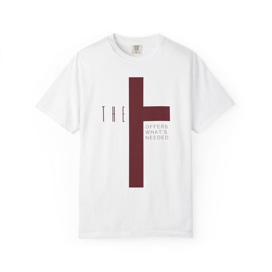 Adult T-Town Christian Marron Letters & Cross