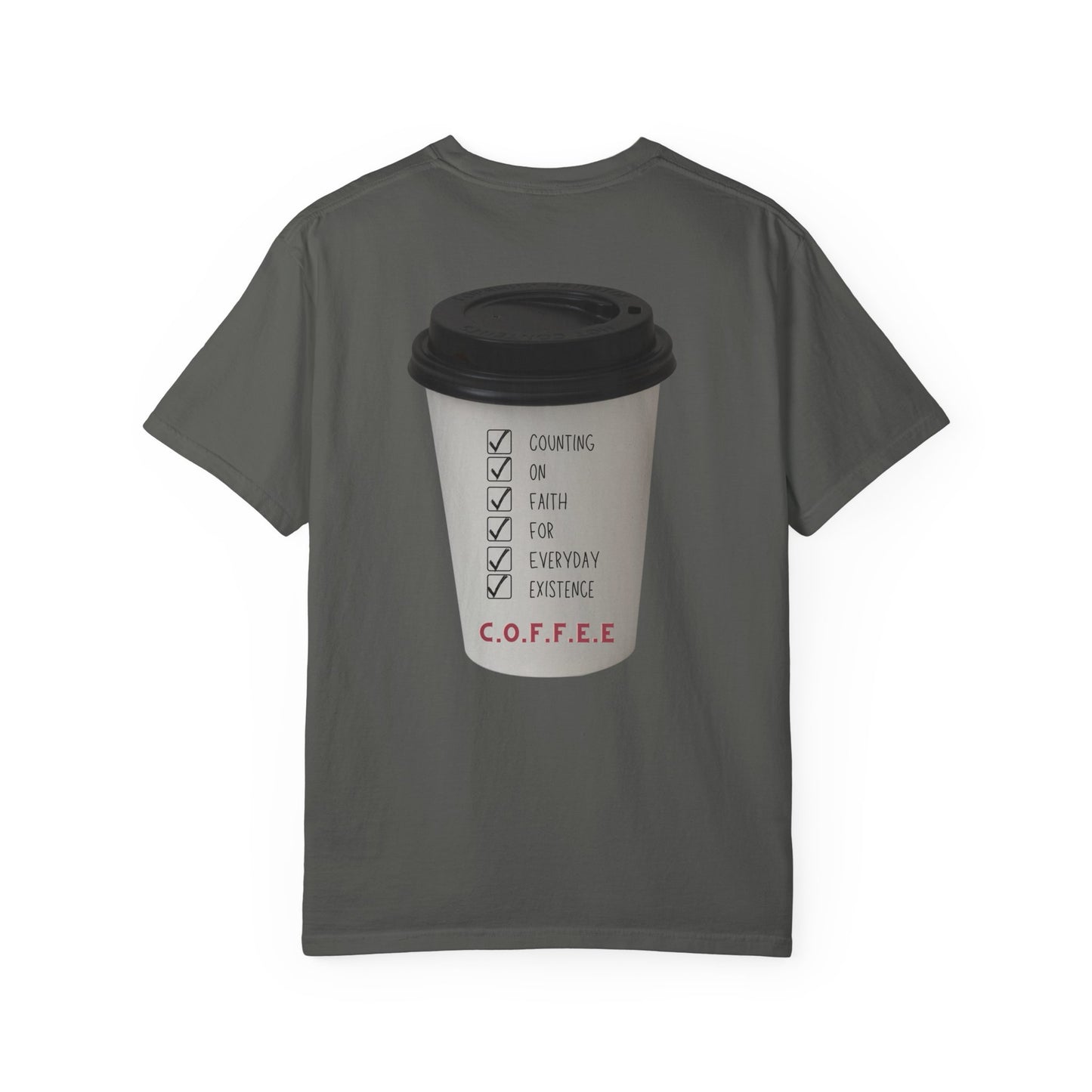 Adult Coffee Christian White Letters & Image