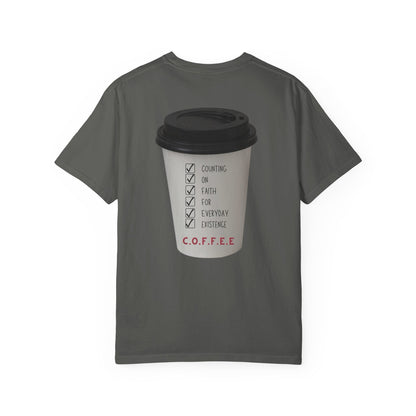 Adult Coffee Christian White Letters & Image