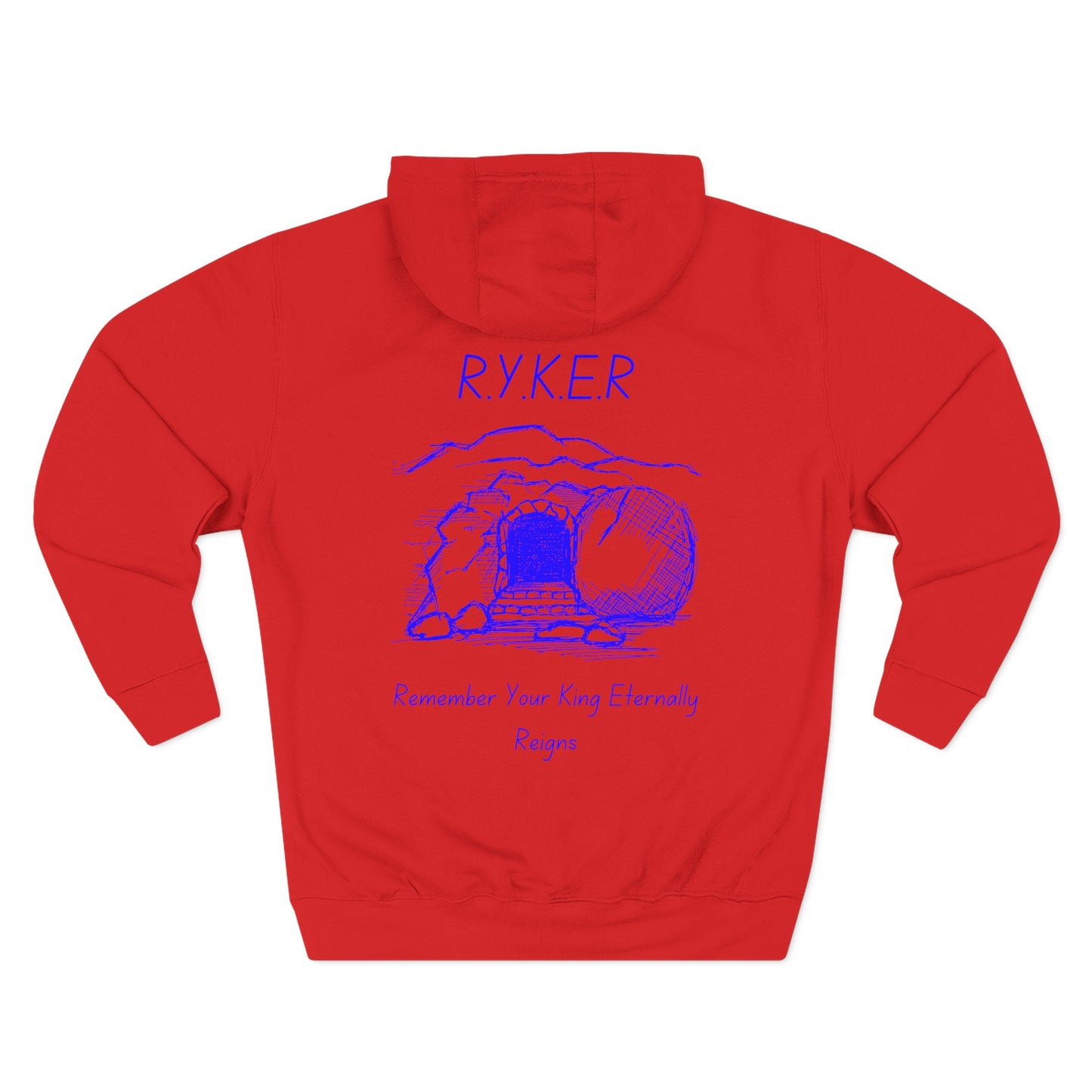 RYKER Christian Blue Letters Hoodie