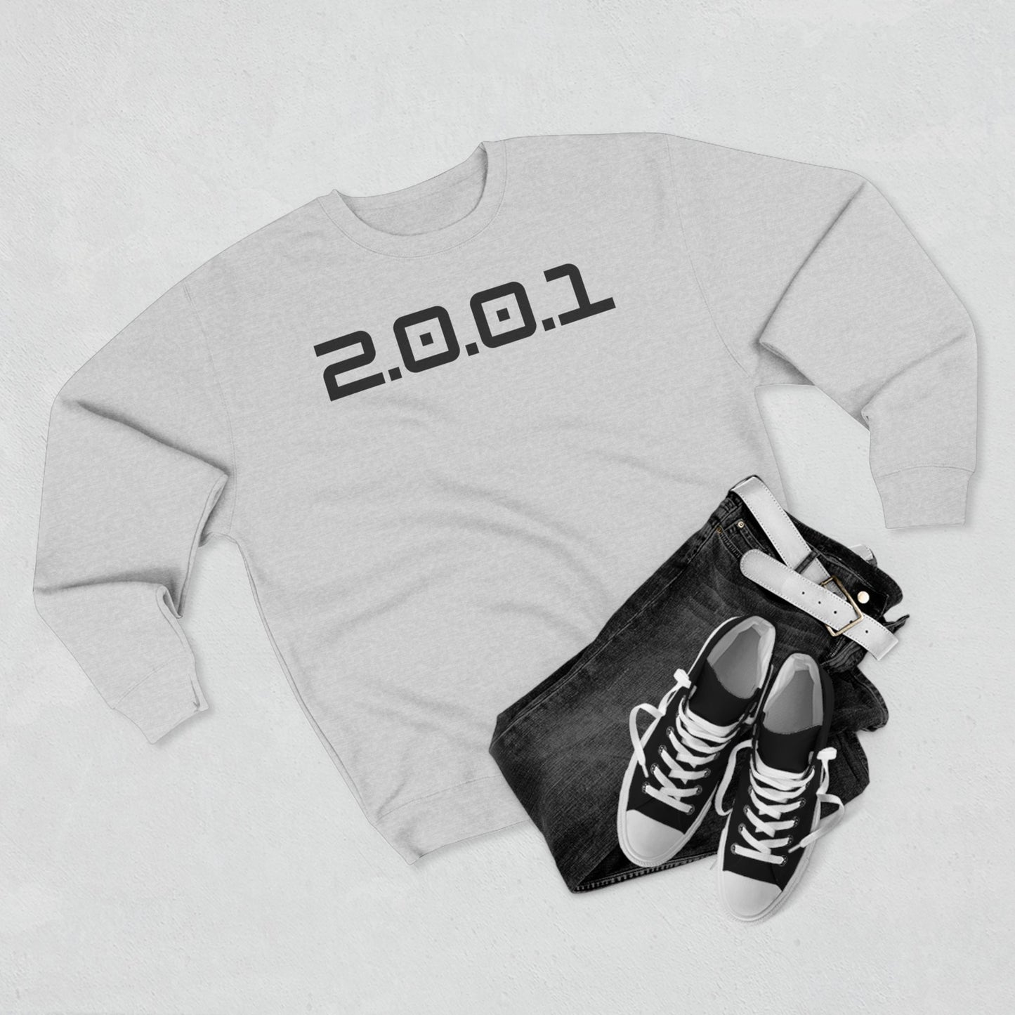Adult 2001 Christian Black Words Crewneck