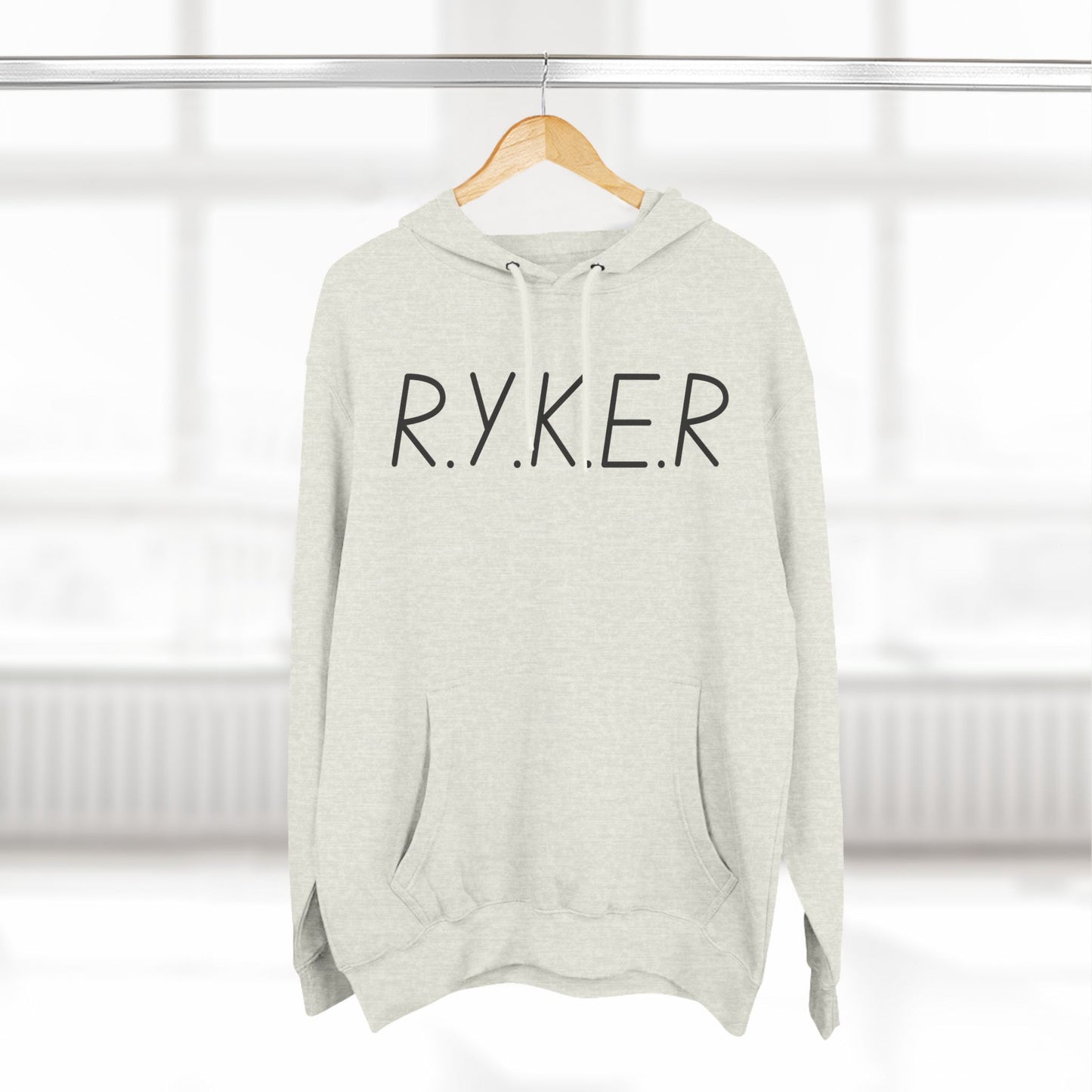 RYKER Christian Black Letters Hoodie