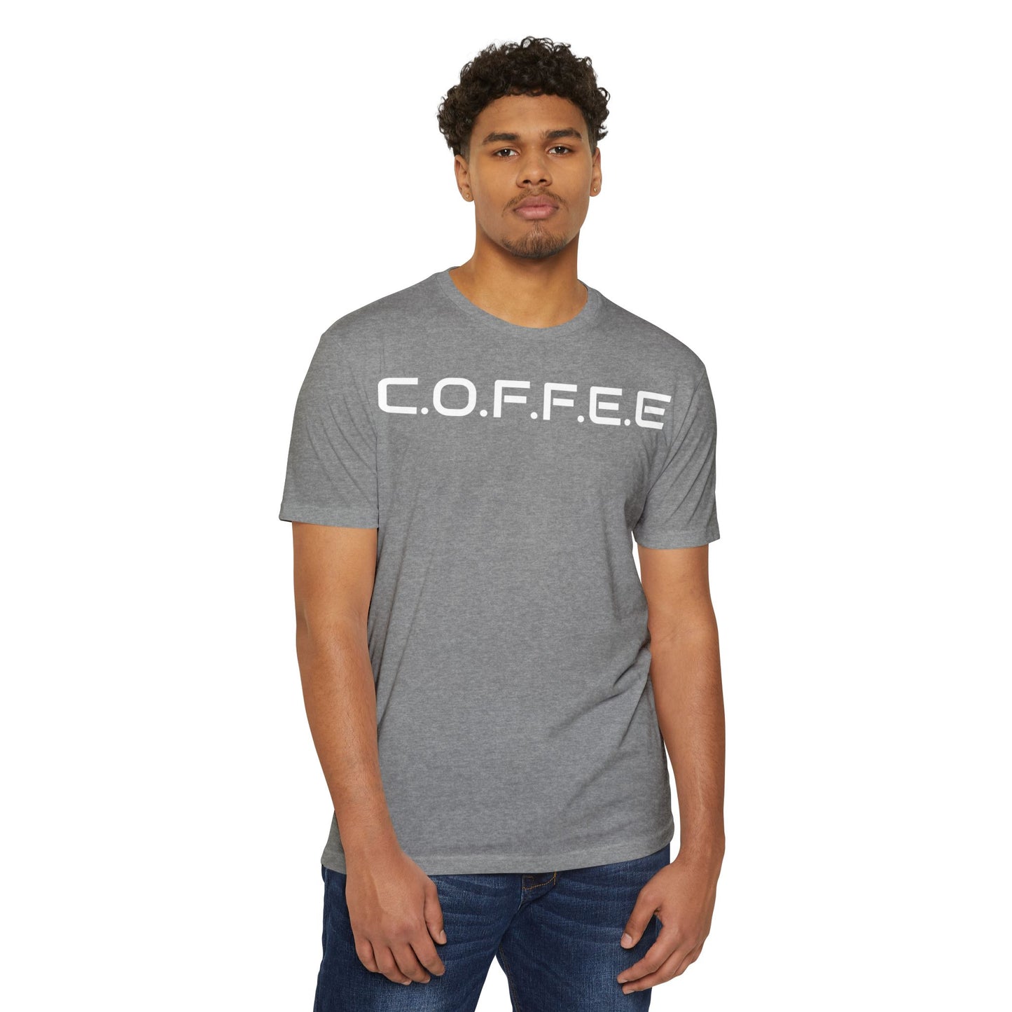Adult Coffee Christian White Words Only Premium Tee