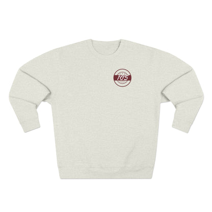 Adult 105 Christian Marron and White Letters Crewneck