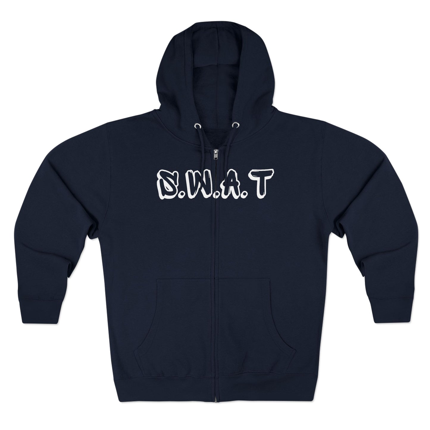 Adult Swat Christian White Words Zipper Hoodie
