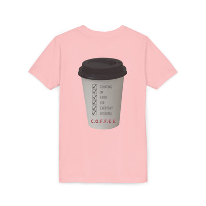 Youth Adult Coffee Christian White Letters & Image