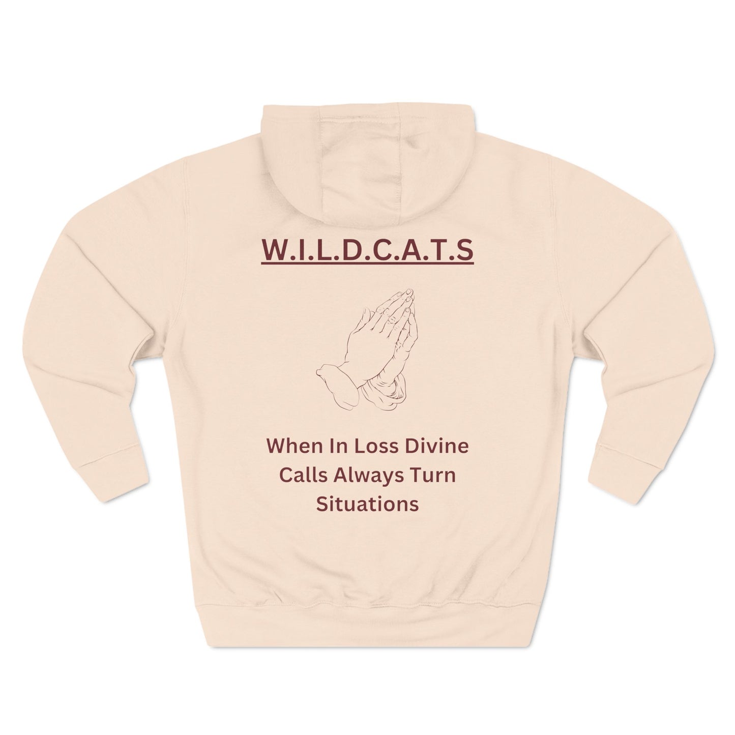 Wildcats Christian Marron Letters & Picture Hoodie
