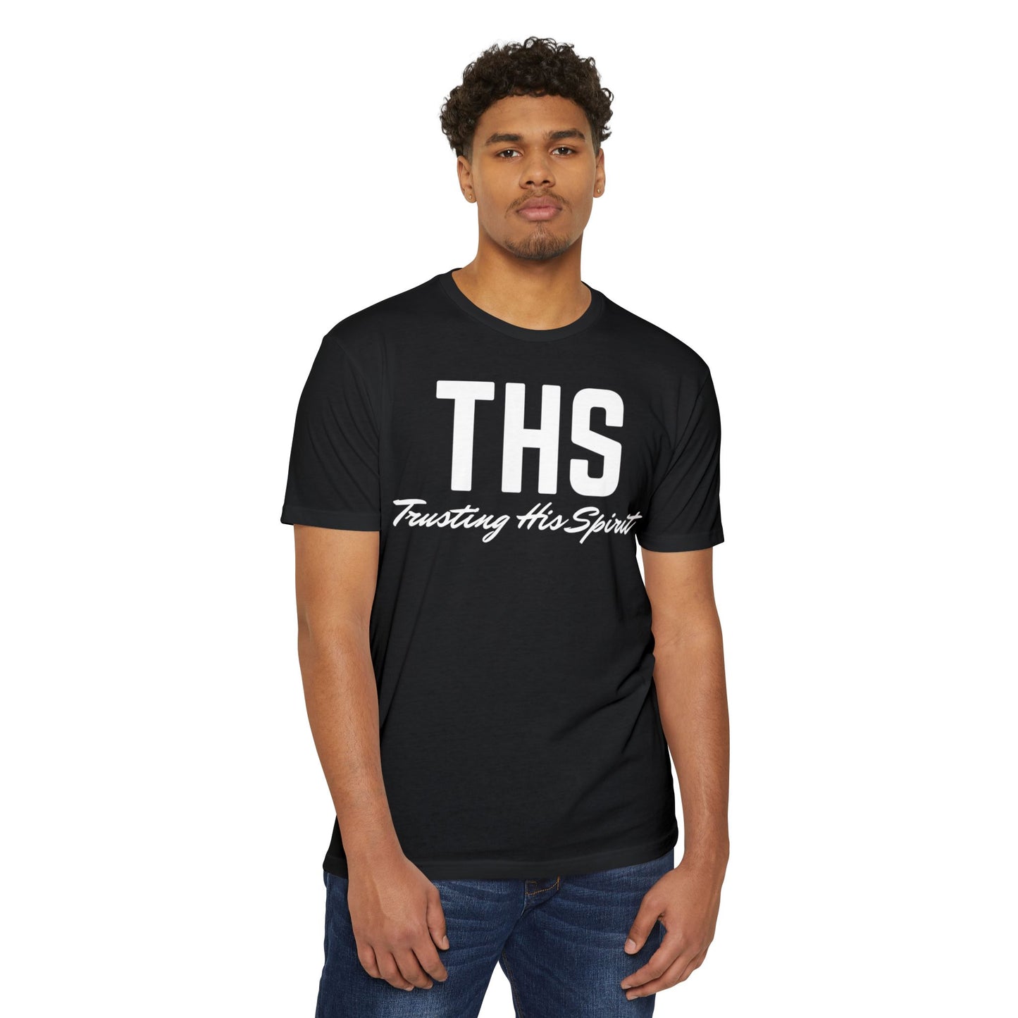 Adult THS Christian White Letters Tee