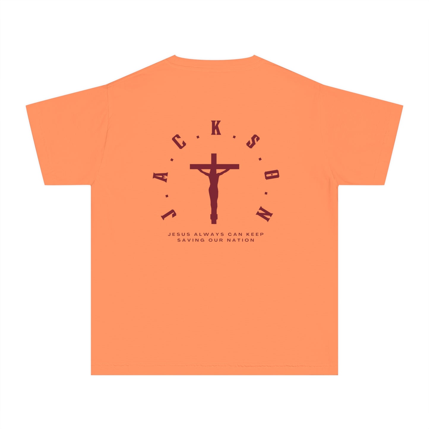 Youth Jackson Believing Christian Marron Letters & Cross