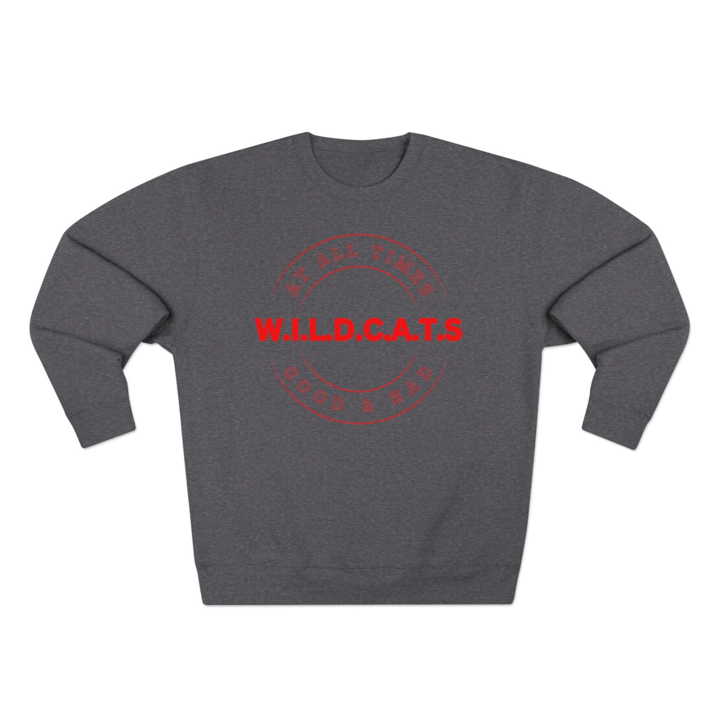 Wildcats Christian Red Letters & Picture Crewneck
