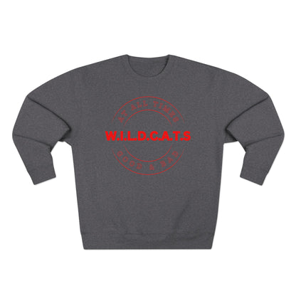 Wildcats Christian Red Letters & Picture Crewneck
