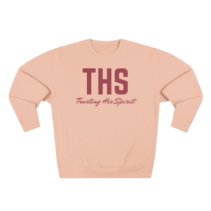 Adult THS Christian Marron Letters Crewneck