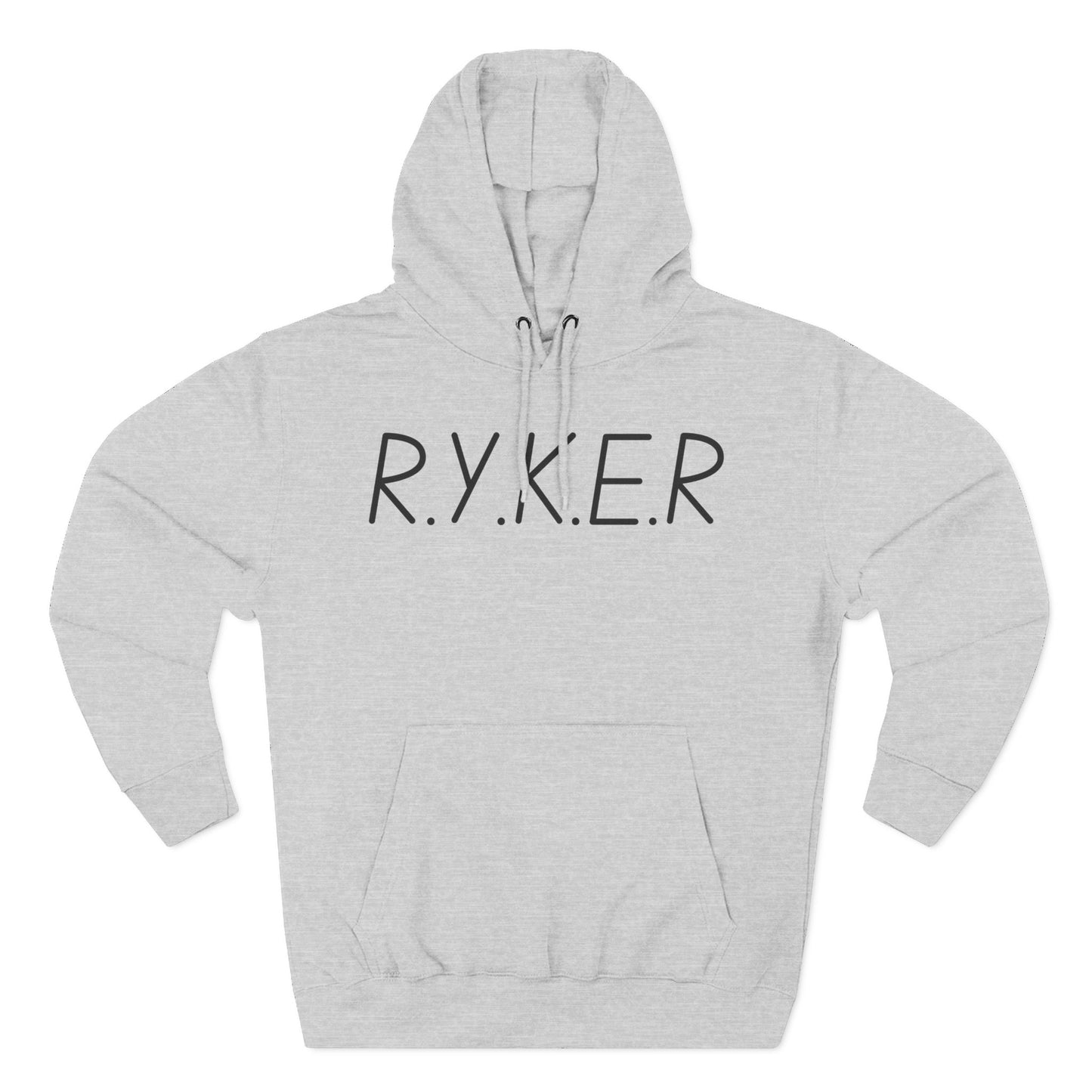 Adult RYKER Christian Black Letters Pullover Hoodie
