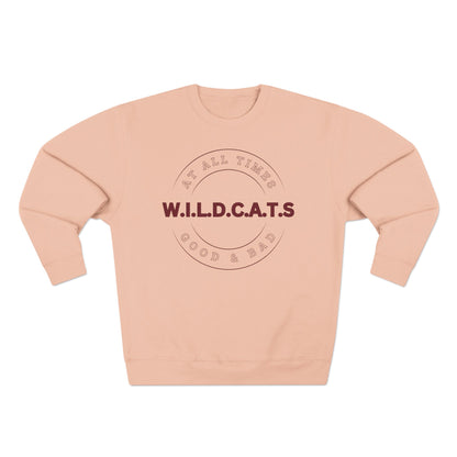 Wildcats Christian Marron Letters & Picture Crewneck