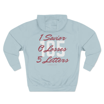 Adult 105 Christian Marron and White Letters Hoodie
