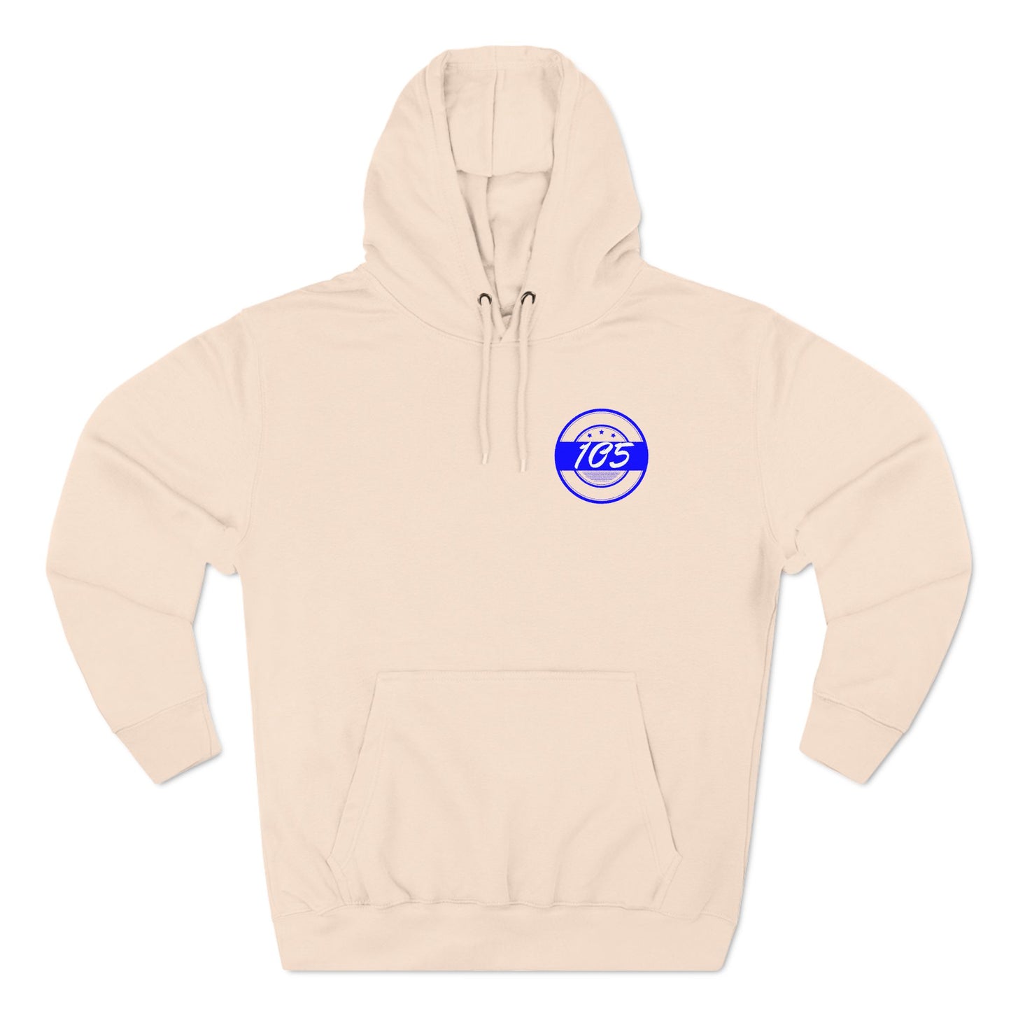 Adult 105 Christian Blue and White Letters Hoodie
