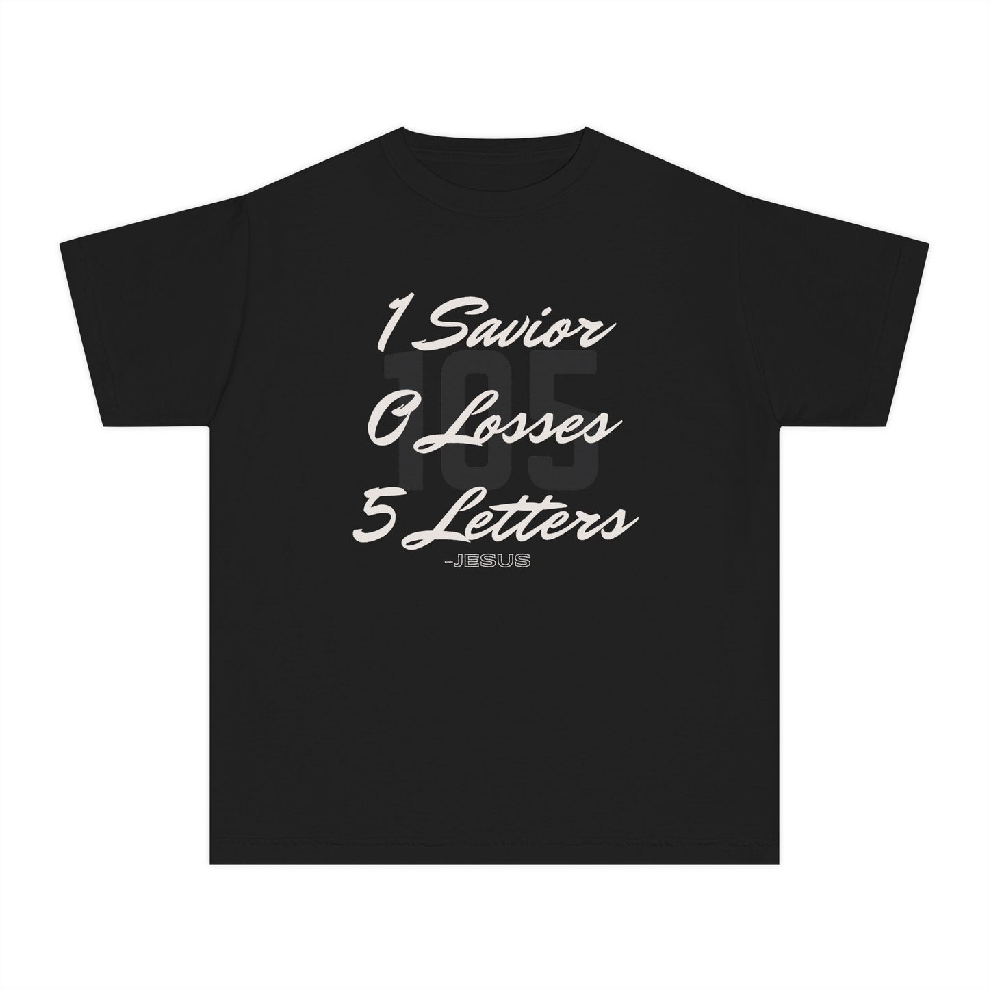 Youth 105 Christian White Words Heavyweight Tee