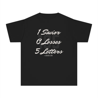 Youth 105 Christian White Words Heavyweight Tee