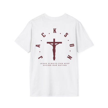 Jackson Believing Christian Marron Letters & Cross