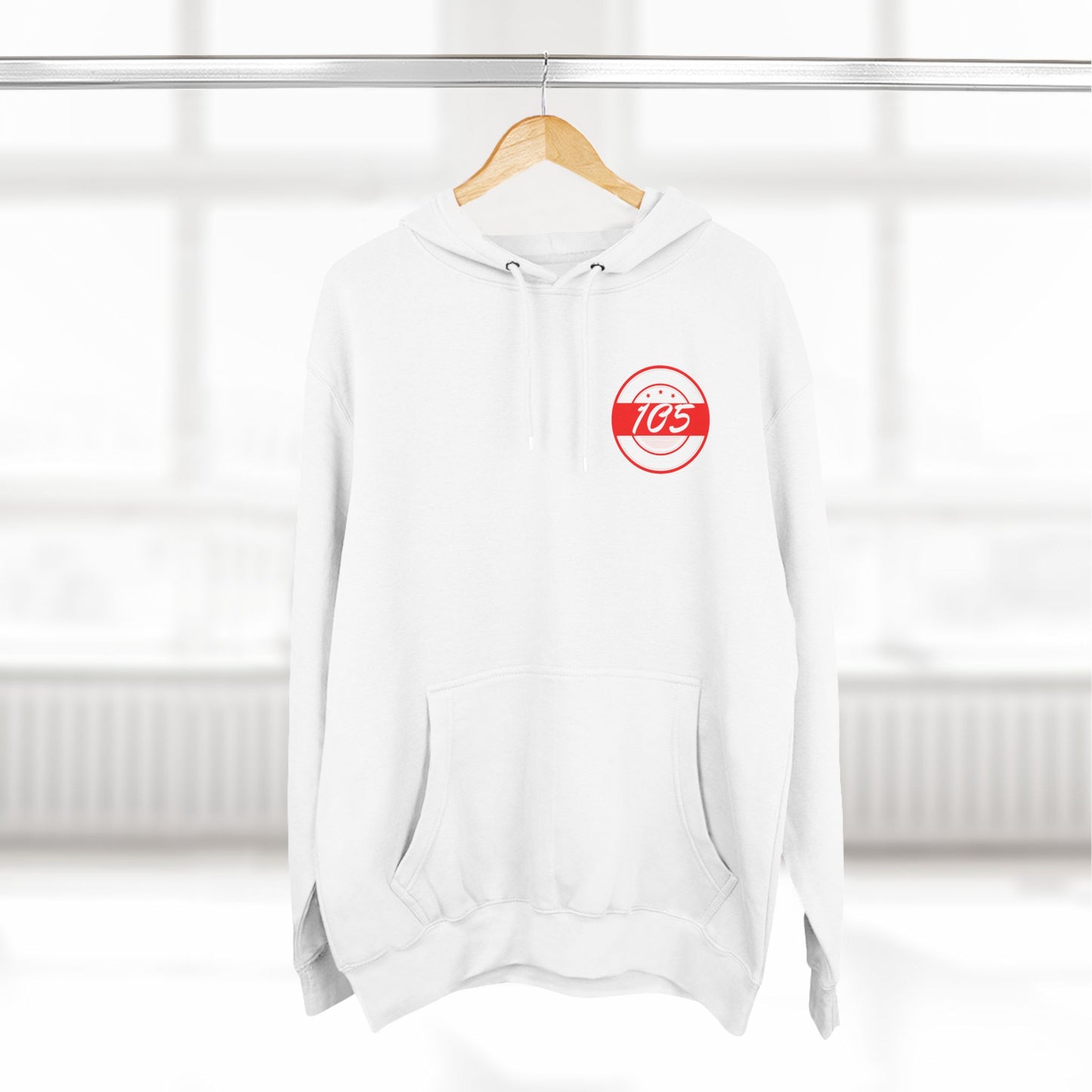 Adult 105 Christian Red and White Letters Hoodie