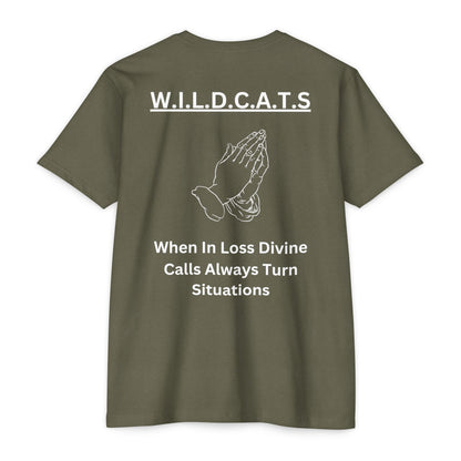 Wildcats Christian White Letters & Picture