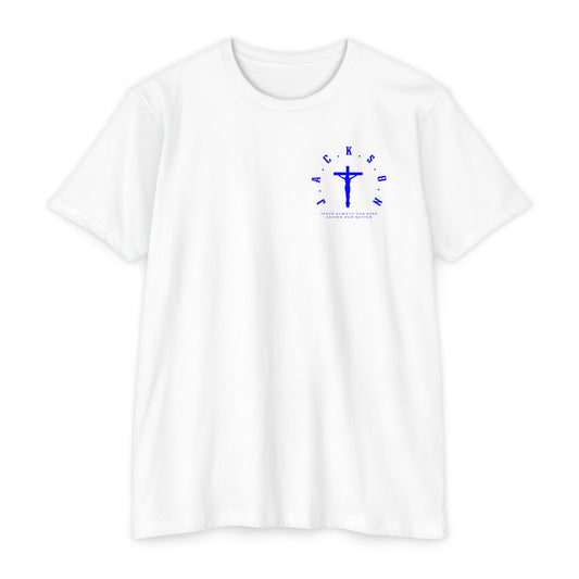 Jackson Blue Cross & Letters Blended