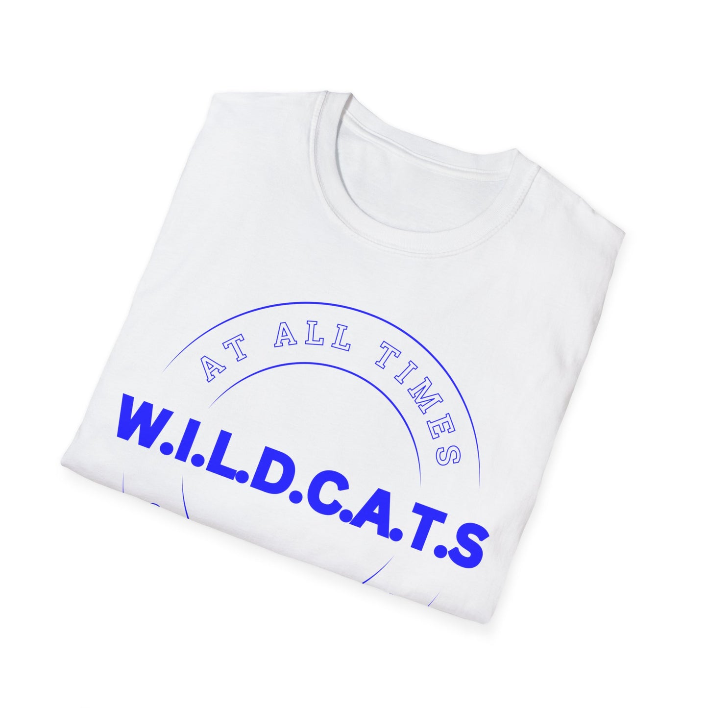 Wildcats Christian Blue Letters & Picture