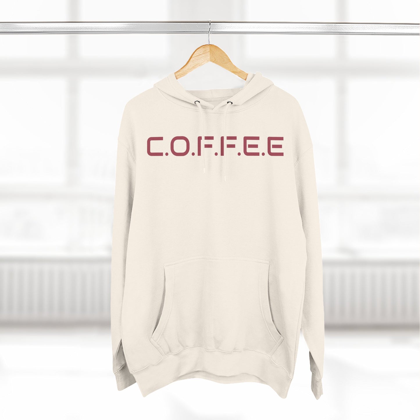 Adult Coffee Christian Marron Words Only Hoodie