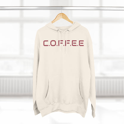 Adult Coffee Christian Marron Words Only Hoodie