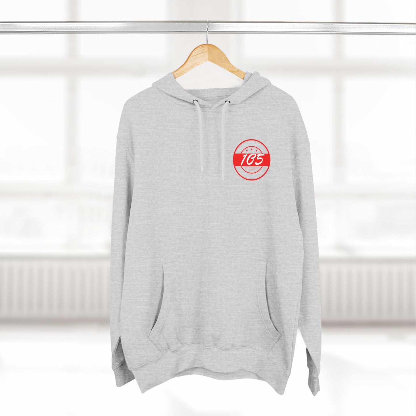 Adult 105 Christian Red and White Letters Hoodie